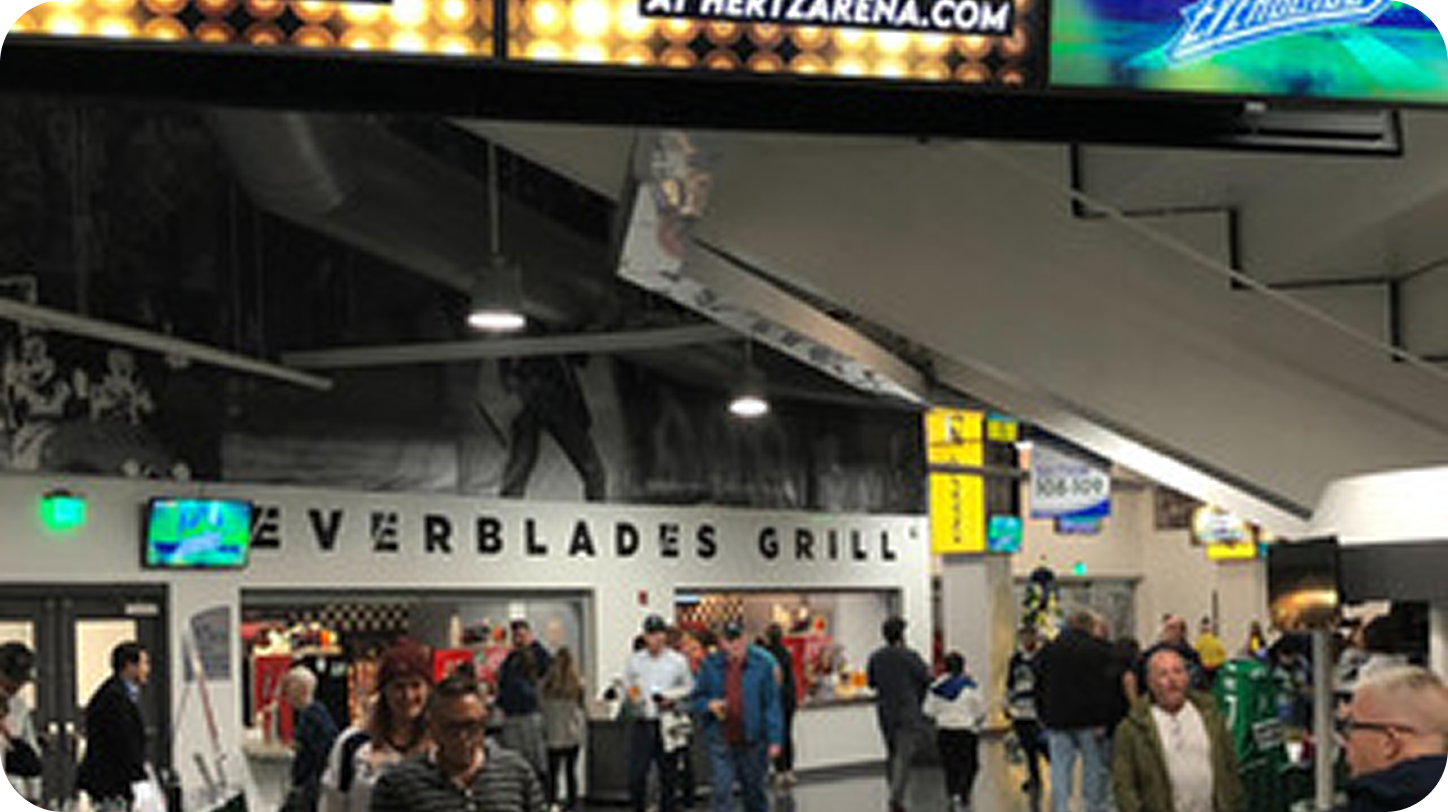 Arena concourse partnership placement