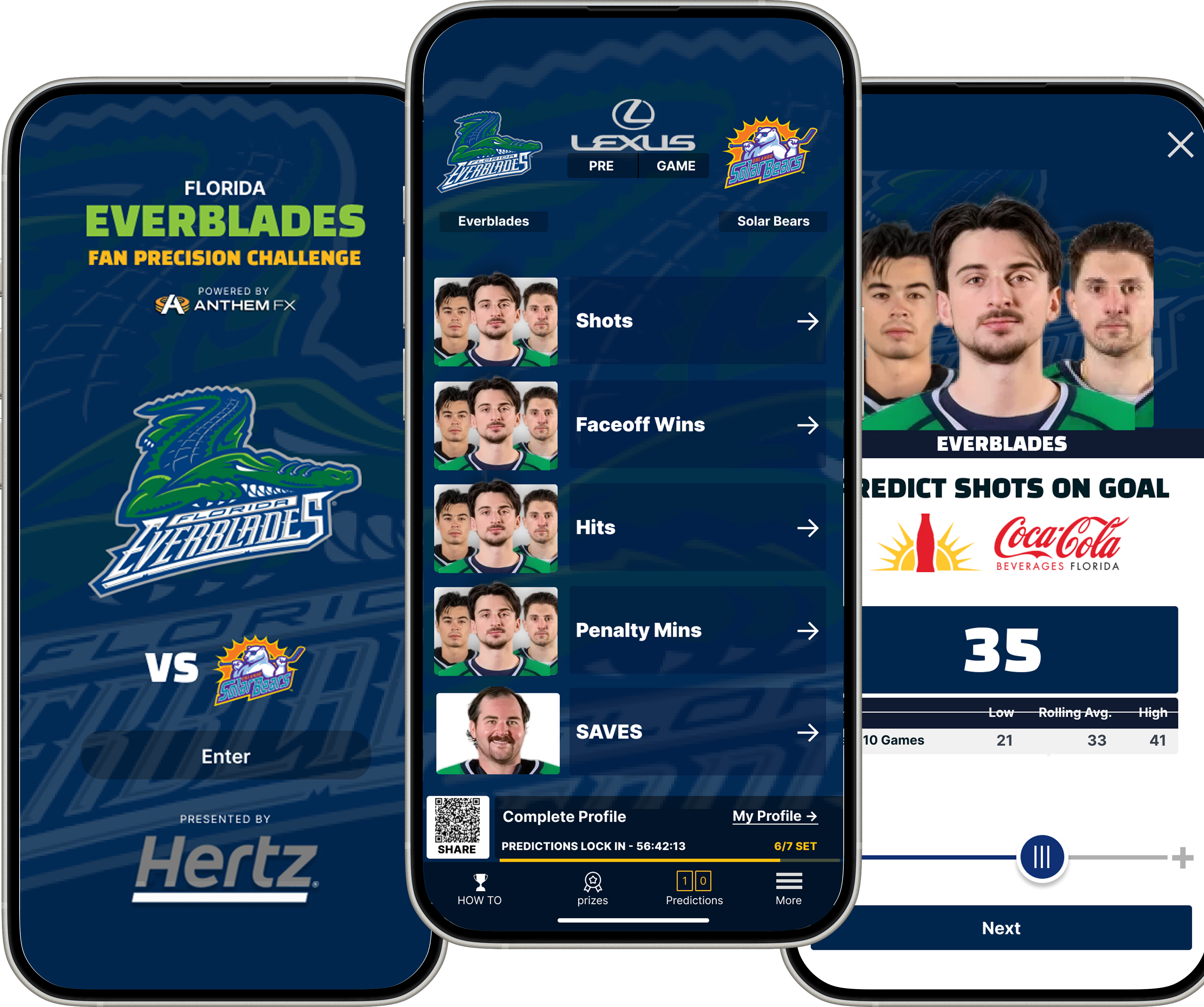 App screens